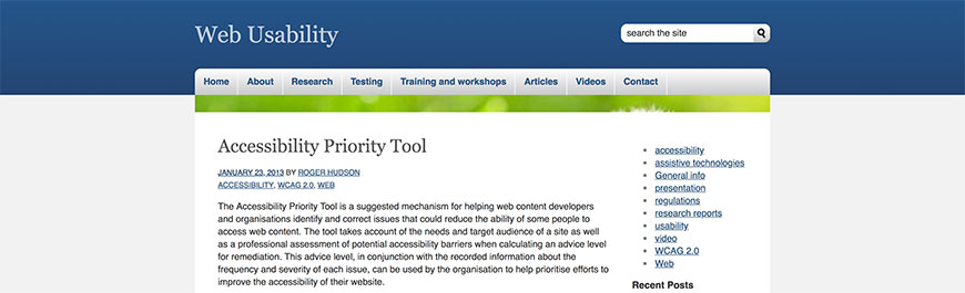 accessibility priority tool
