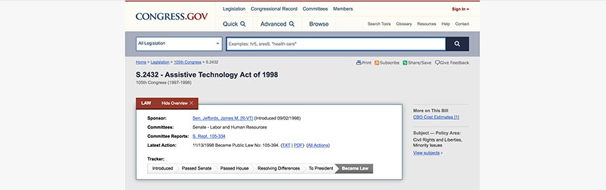 42 Assistive Technology Act