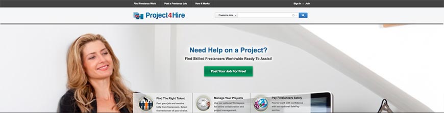 project4hire自由职业者网站