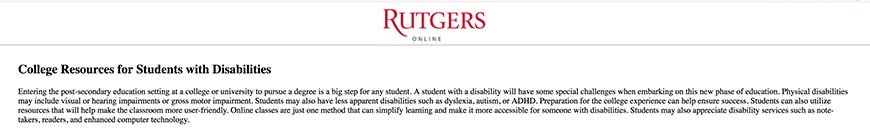 rutgers accessibility resources