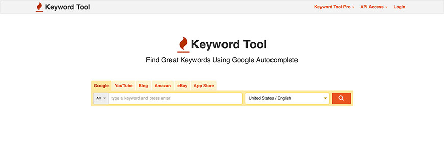 keywordtool keyword research