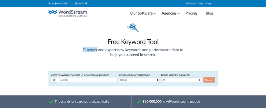 wordstream keyword research