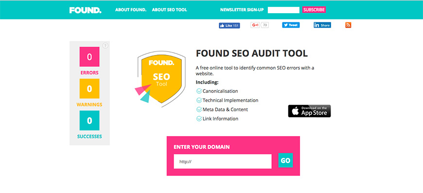 20 Found SEO Audit Tool