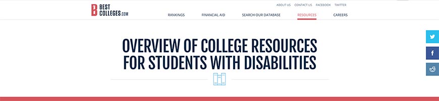 College Resources for Disabled Students