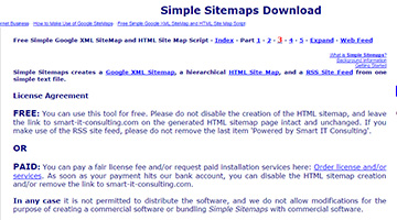 Simple Google XML SiteMap and HTML Site Map Script