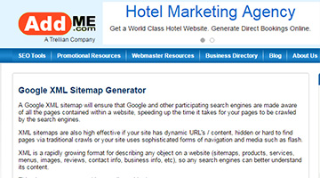 AddMe.com - Google XML Sitemap Generator
