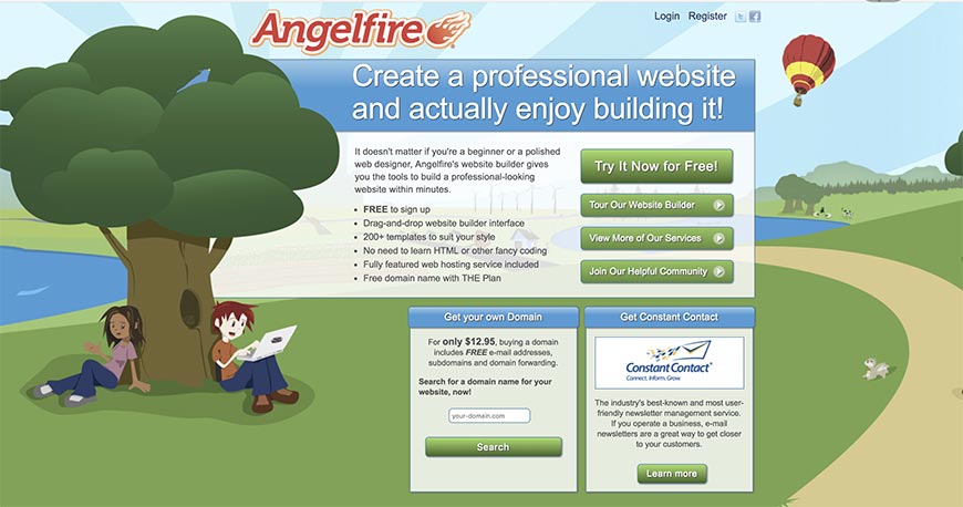 angelfire website builder