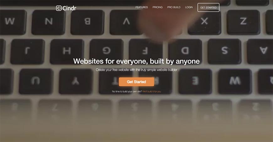 cindr website builder