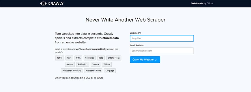 free online website crawler to find ip addresses