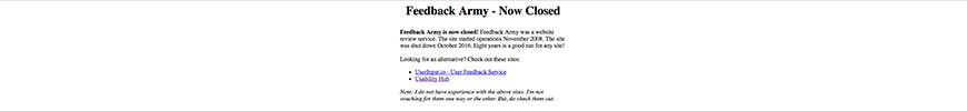 feedback army banner