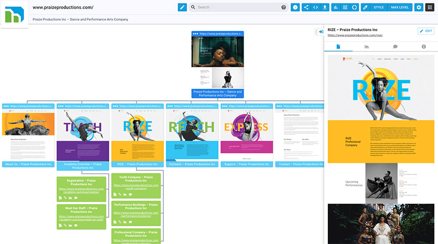 figma visual sitemap screenshot