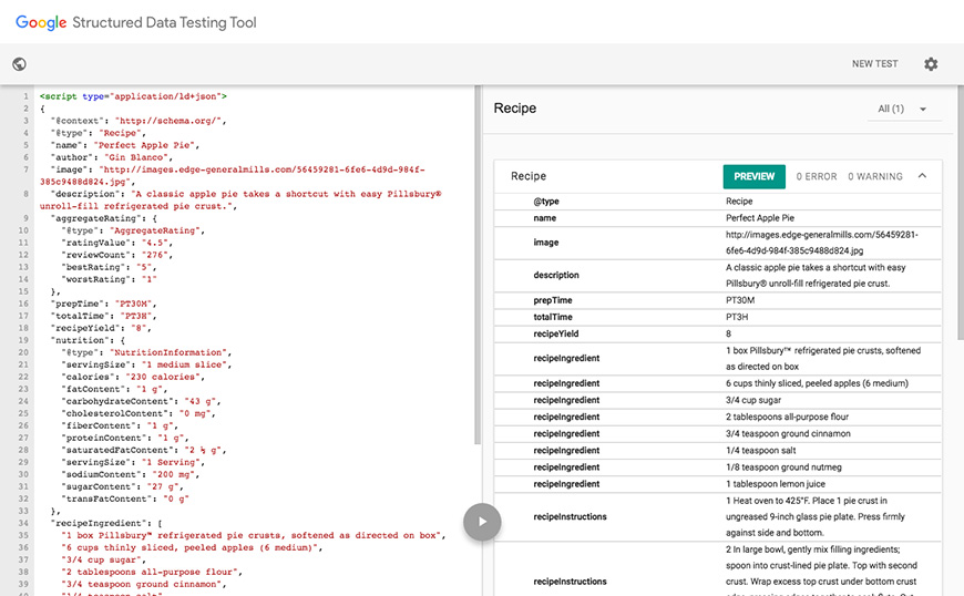 google structured data testing tool