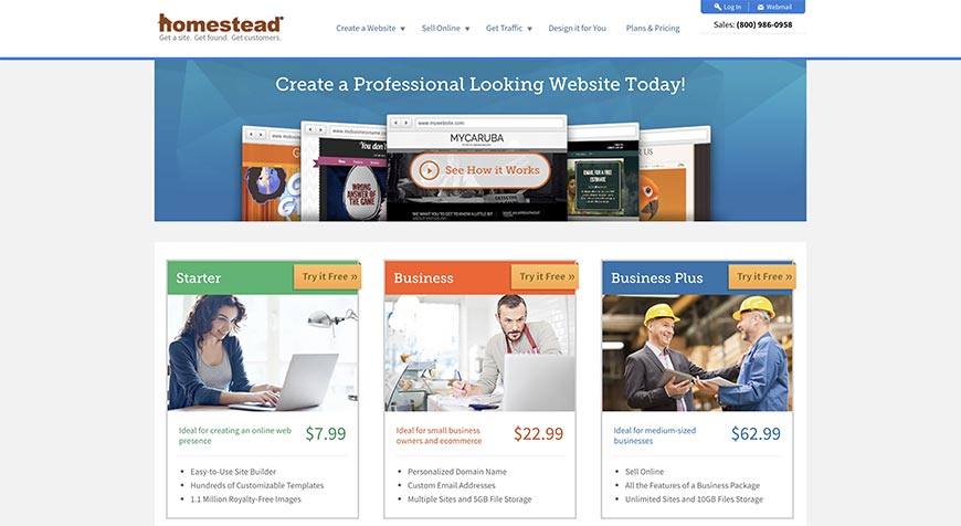 homestead website builder