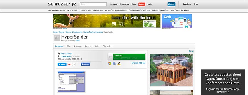hyperspider website crawler