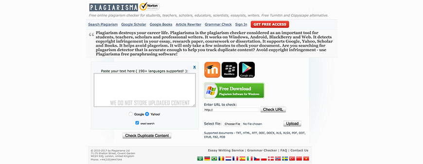 plagiarisma plagiarism tools