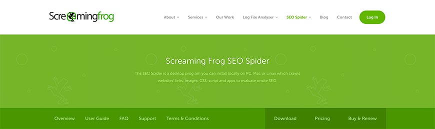screamingfrog website crawler