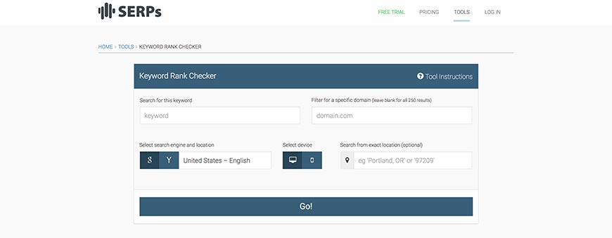 keyword page rank checker