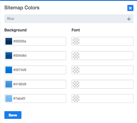 Sitemap Color Presets