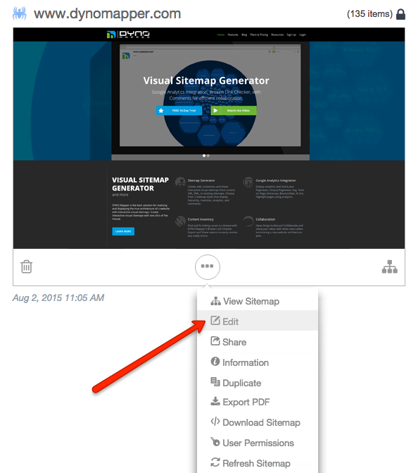 Edit Sitemaps