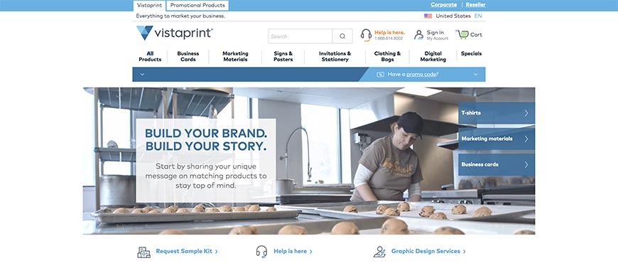 vistaprint website builder