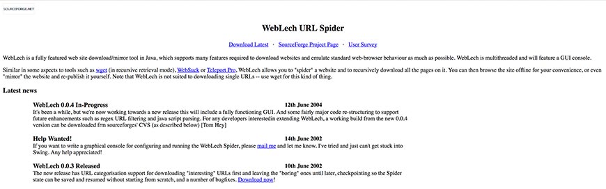 weblech website crawler