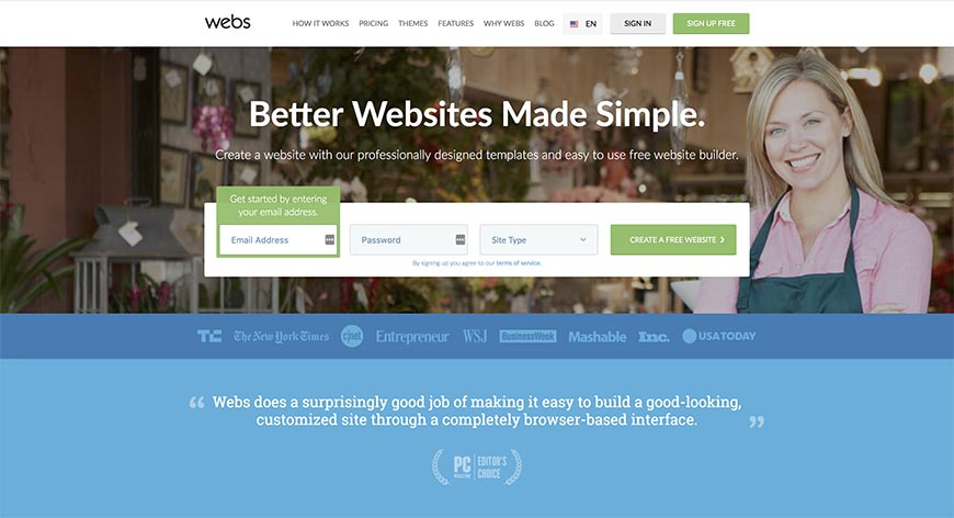 webs website builder