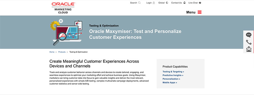 ux tool: oracle ab testing
