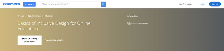 University of Colorado Boulder & Coursera