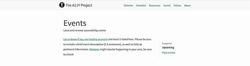 A11Y Project Events