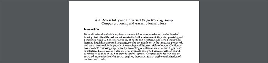 ARL Accessibility Resources