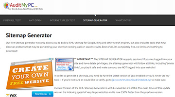 AuditMyPC Sitemap Generator