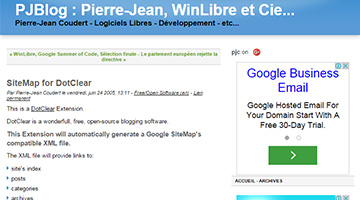 SiteMap for DotClear
