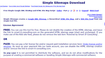 Simple Google XML SiteMap and HTML Site Map Script