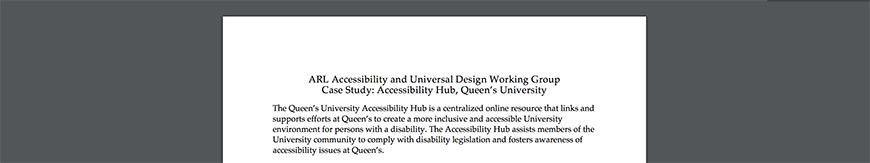 Universal Design Working Group