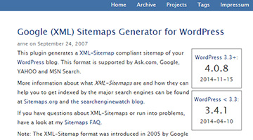 Google (XML) Sitemaps Generator for WordPress