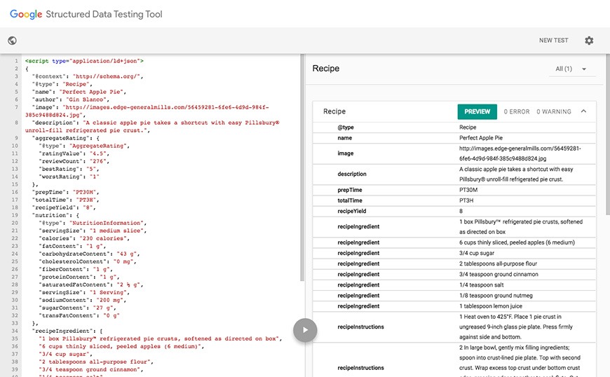 google structured data testing tool