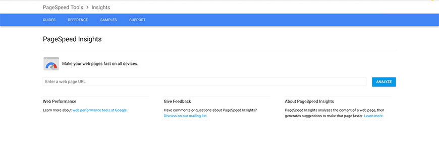 pagespeed speed test