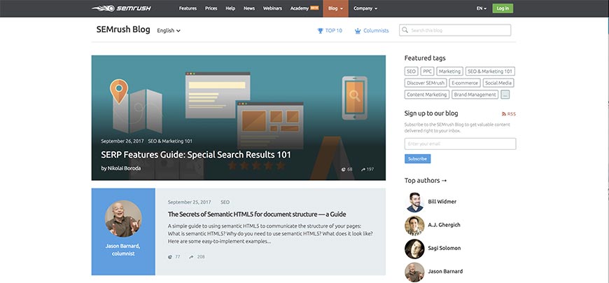 semrush seo blog