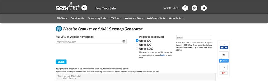seochat website crawler