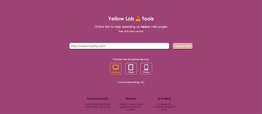 yellowlab speed tools